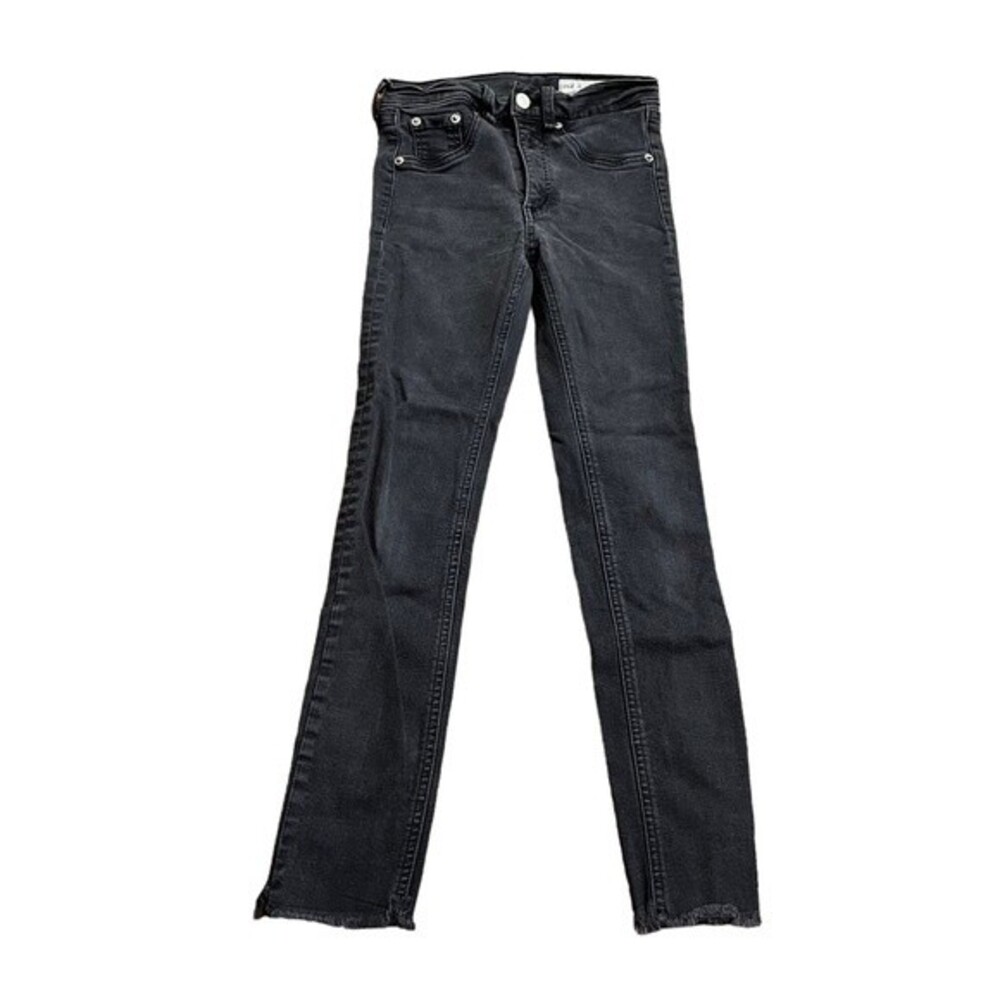 Rag and Bone Black High Rise Skinny Ankle Jeans Size 24 Women